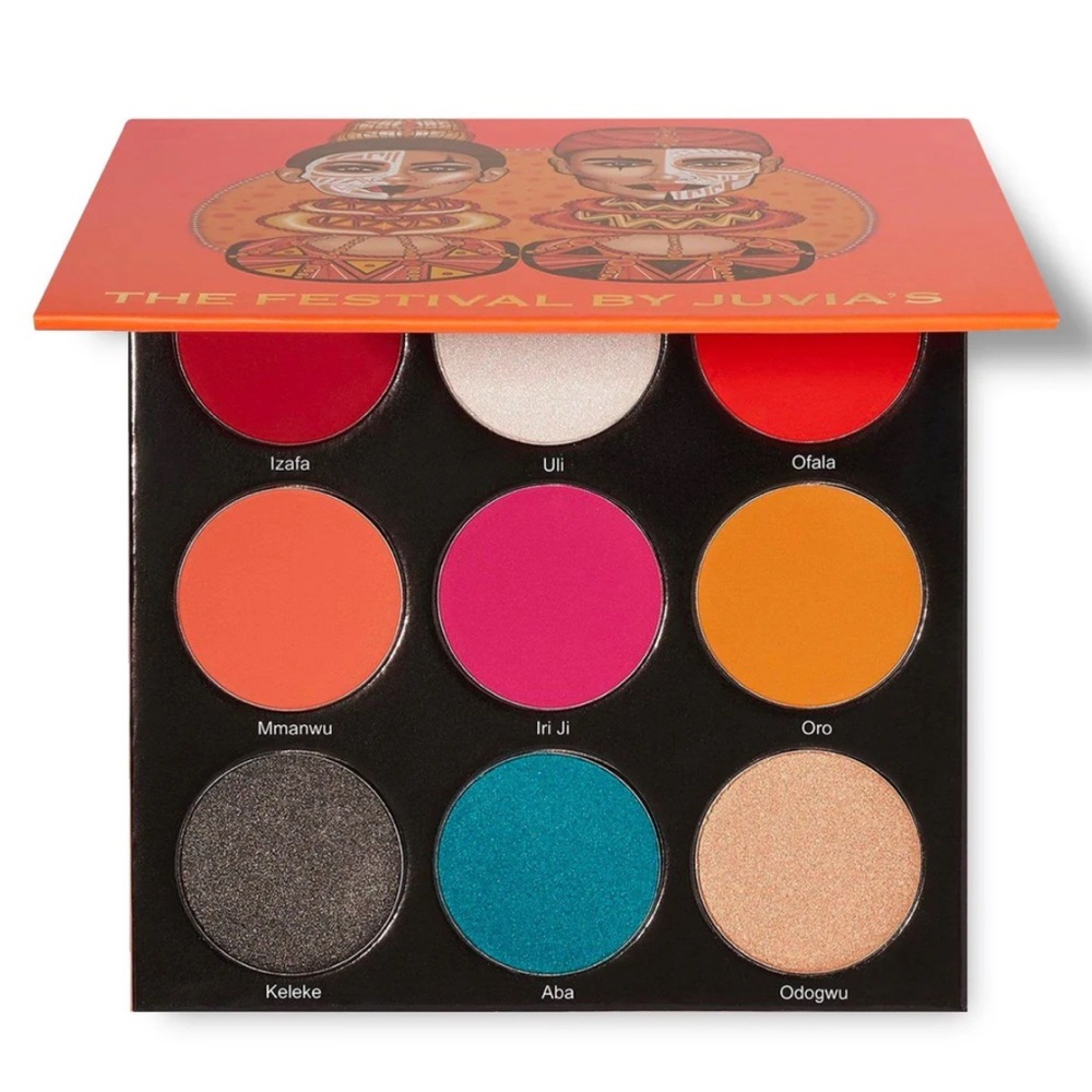 Juvia's Place Pink and Orange Eyeshadow Palette Vibrant Colors
